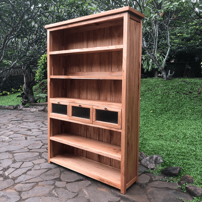 Bookcase Glass Drawers